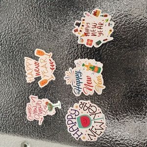 Stickers - Happy New Year Pack - Set of 5 - Bag #12 - NWOT